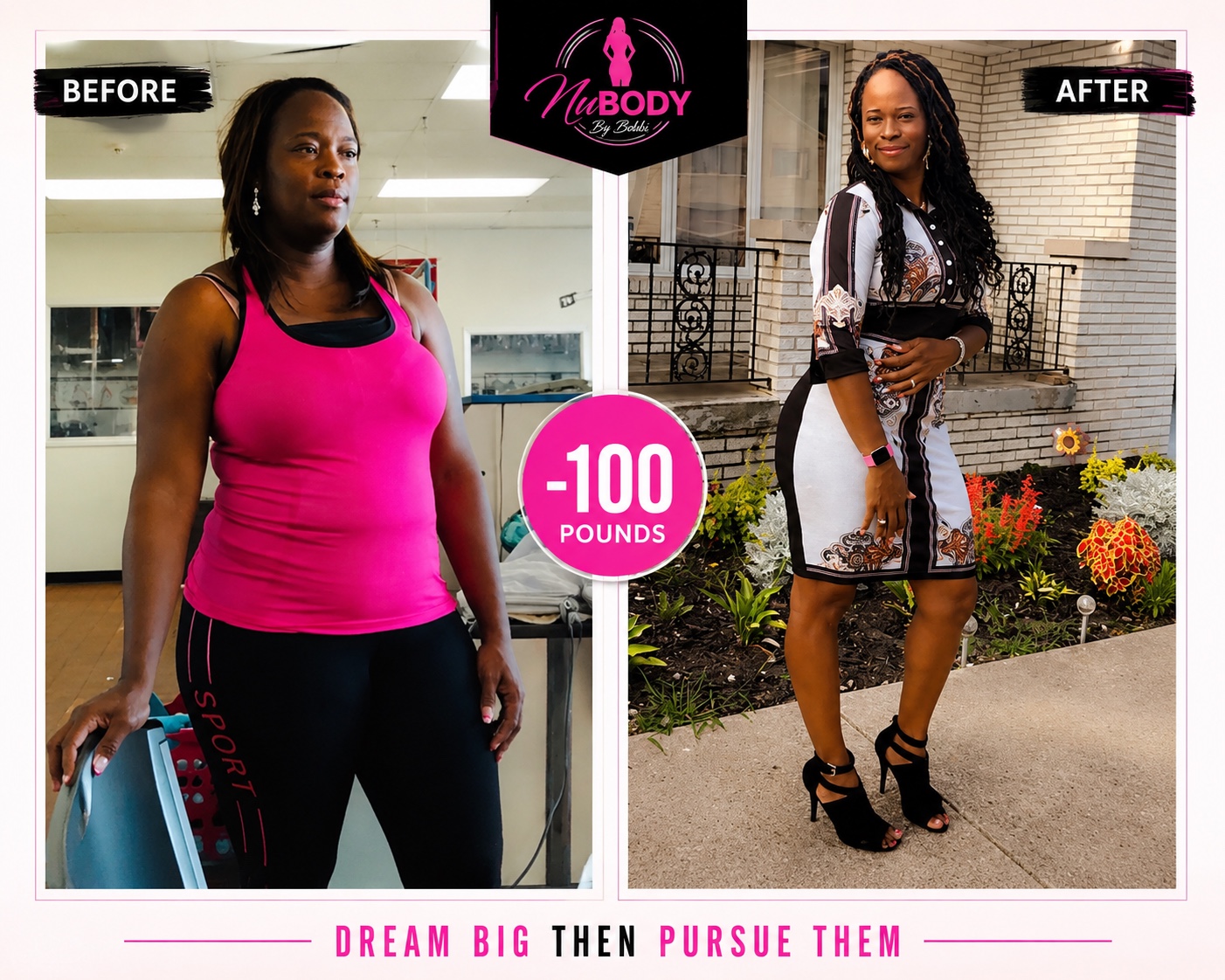 Bobbi Perry before and after losing more than 100 pounds