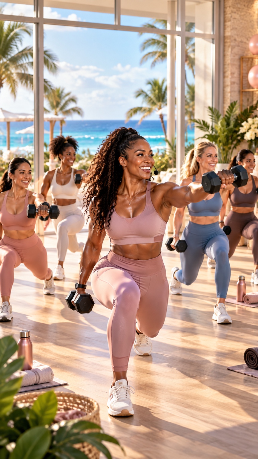 Women taking part in a fitness session