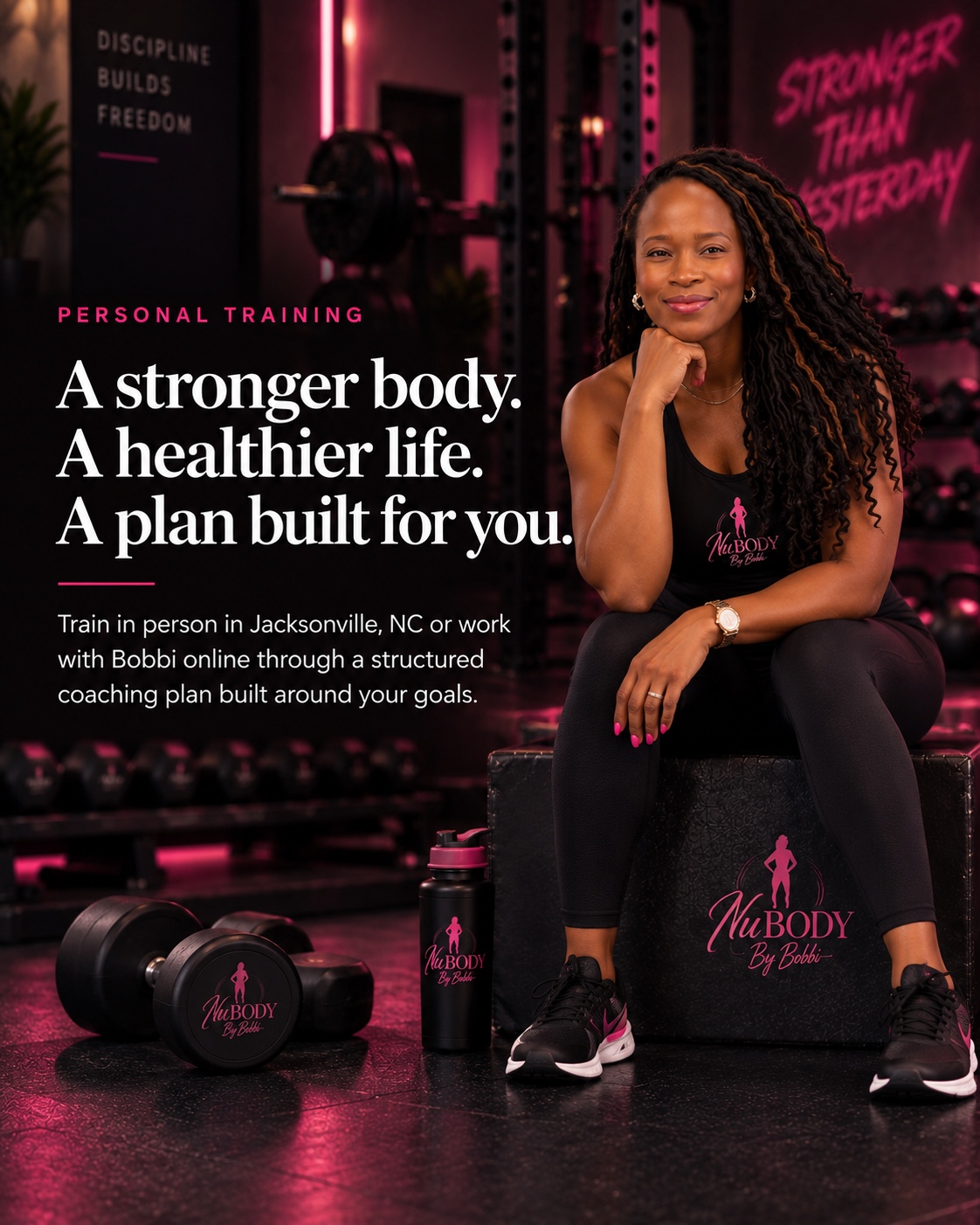 Coach Bobbi featured on the NuBODY Personal Training card